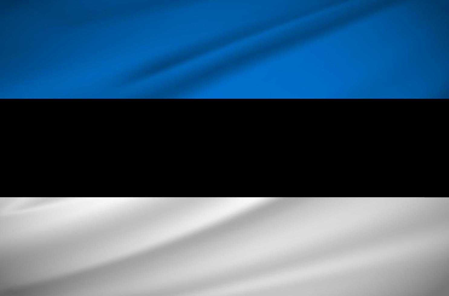 vector de fondo de diseño de bandera de estonia realista. diseño del día de la independencia de estonia