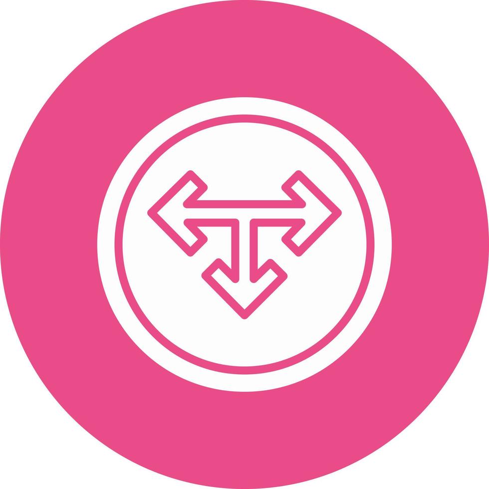 T Junction Vector Icon