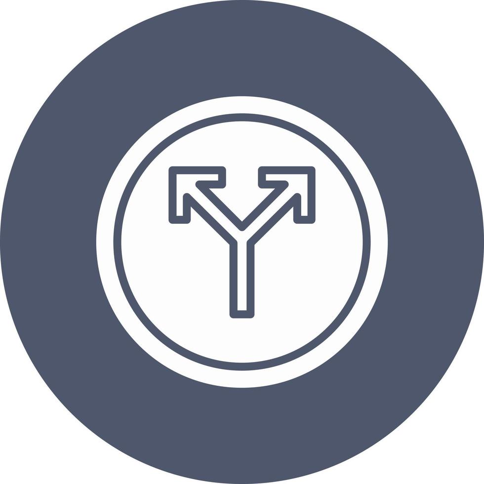 Road Intersection Arrow Vector Icon