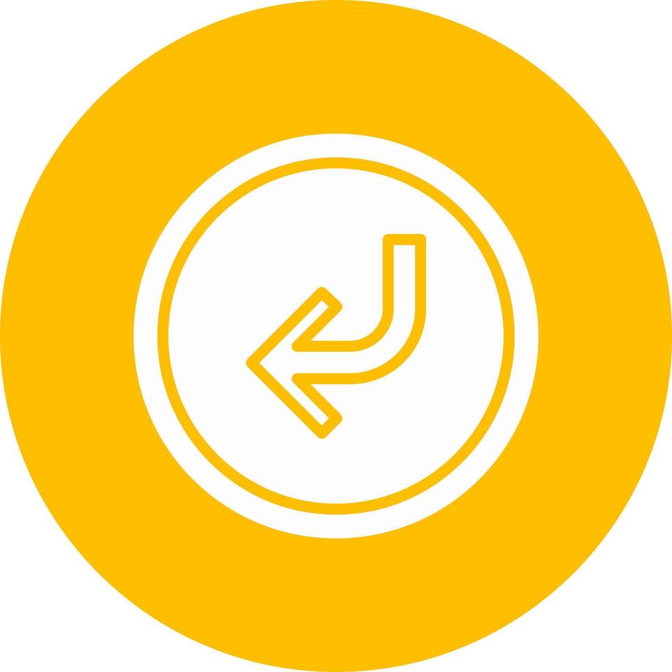 Turn Left Arrow Vector Icon