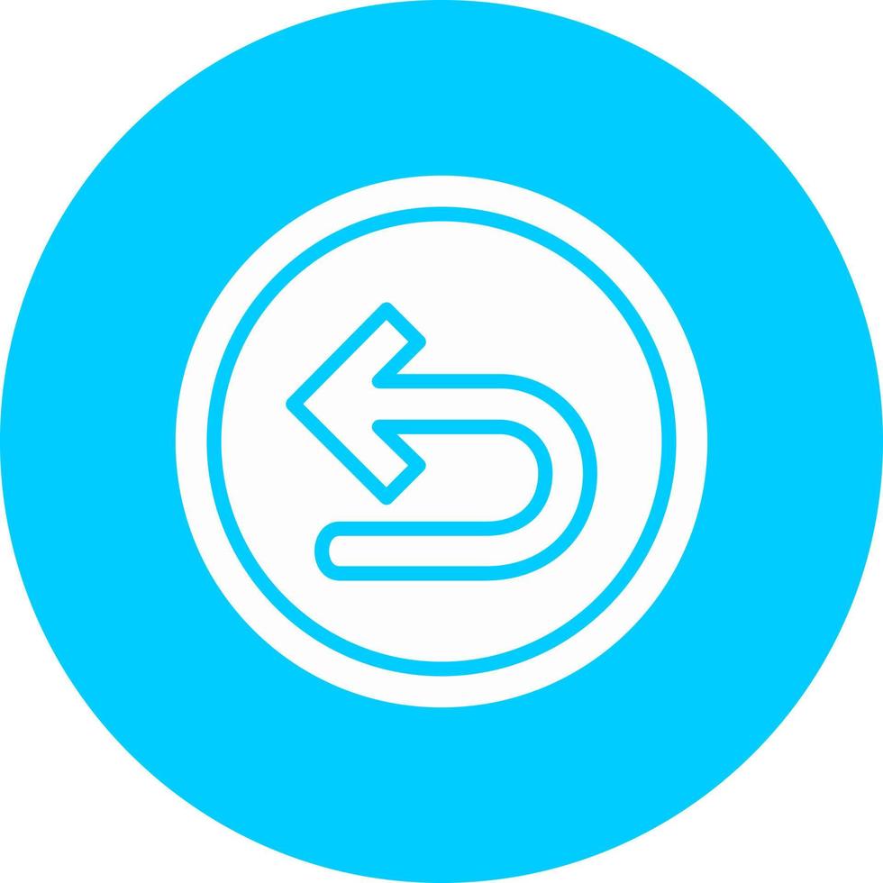 Turn Left Arrow Vector Icon