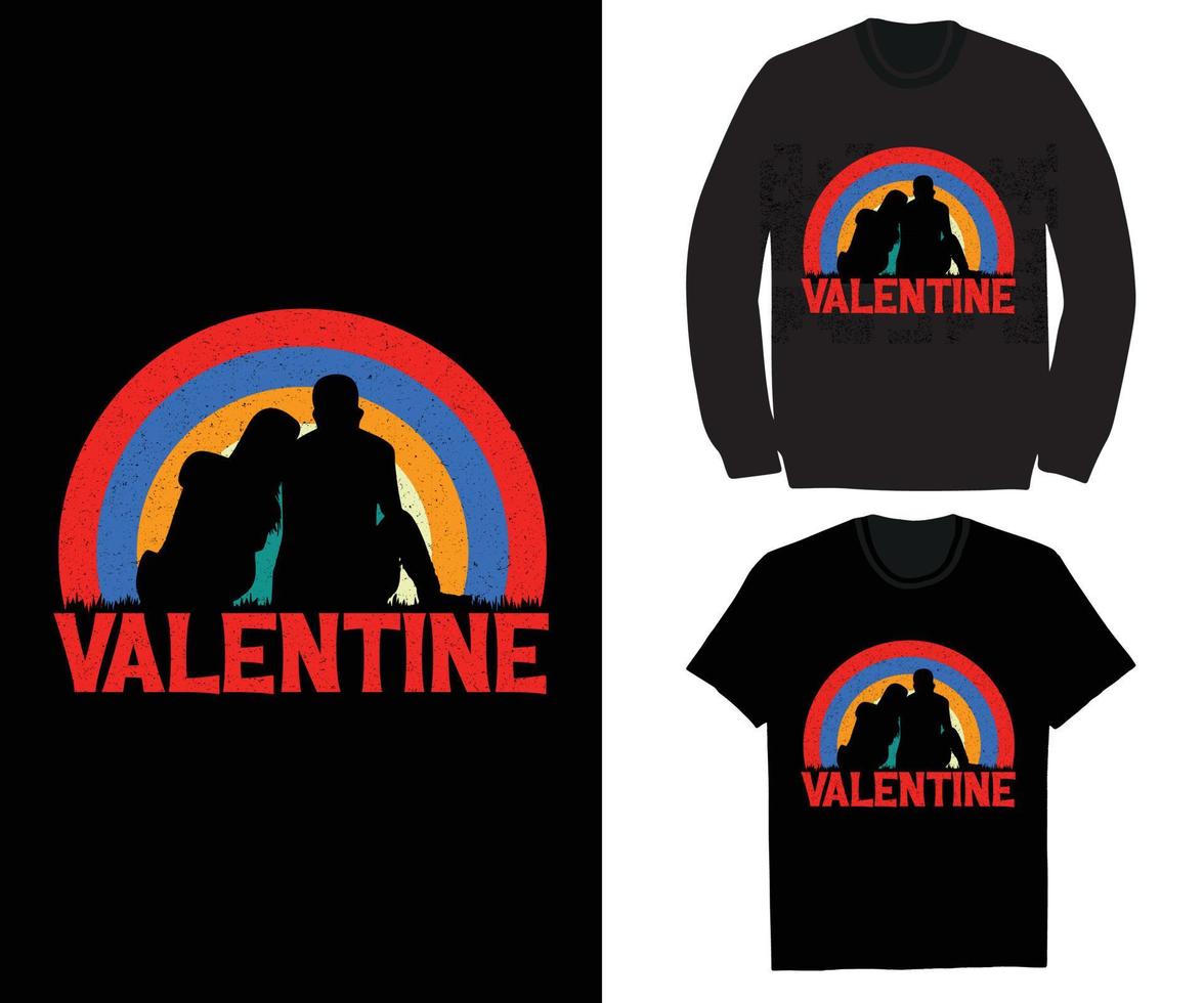 Valentine t shirt design for you vector