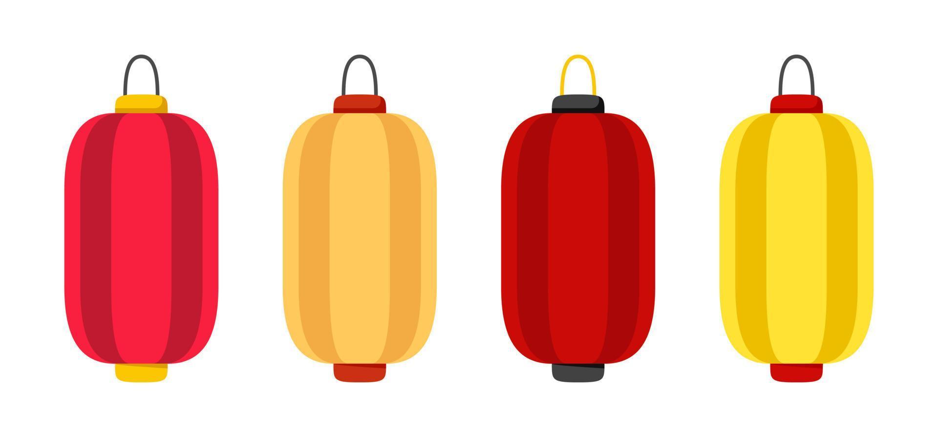 Chinese Lantern in flat style isolated vector