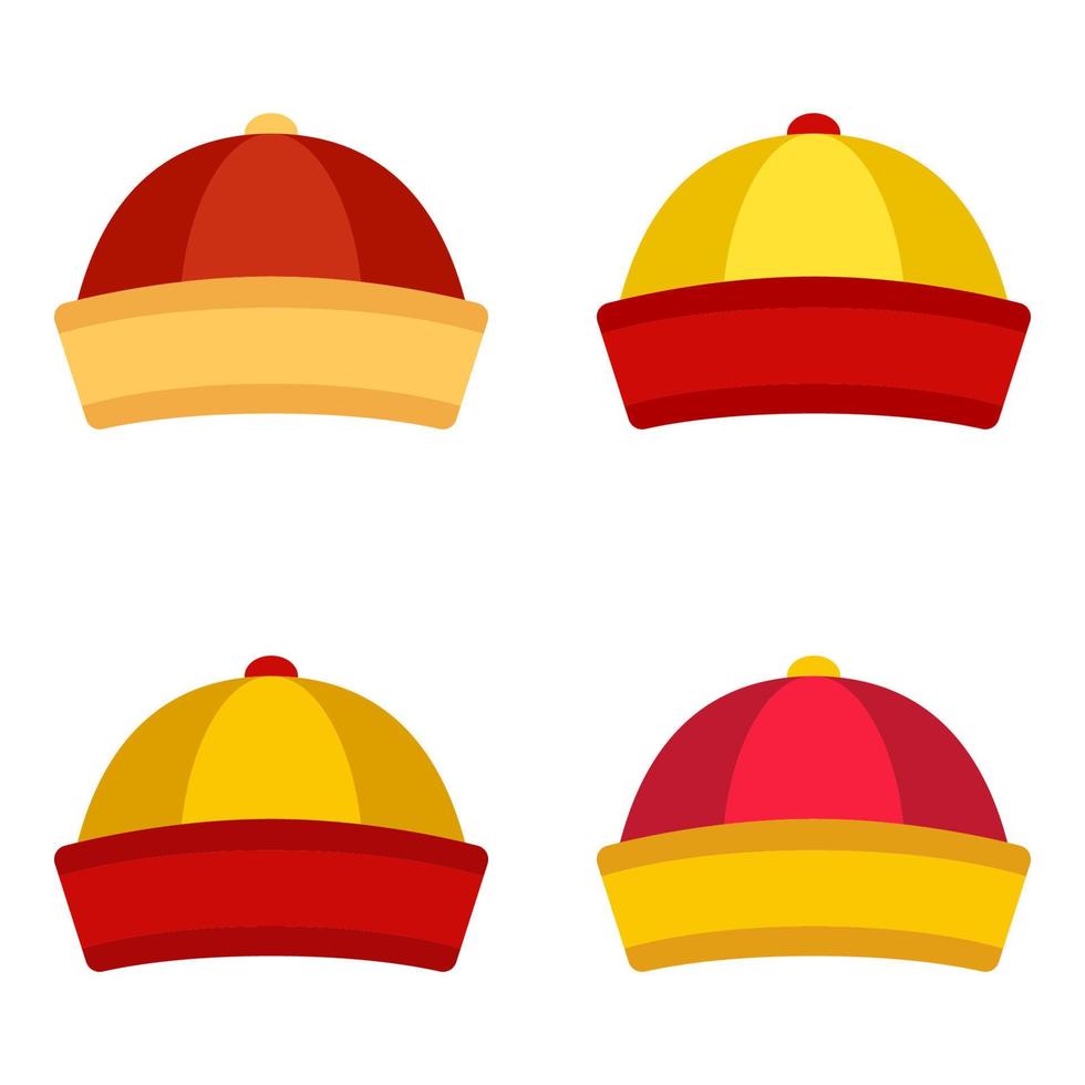 sombrero chino en estilo plano aislado vector