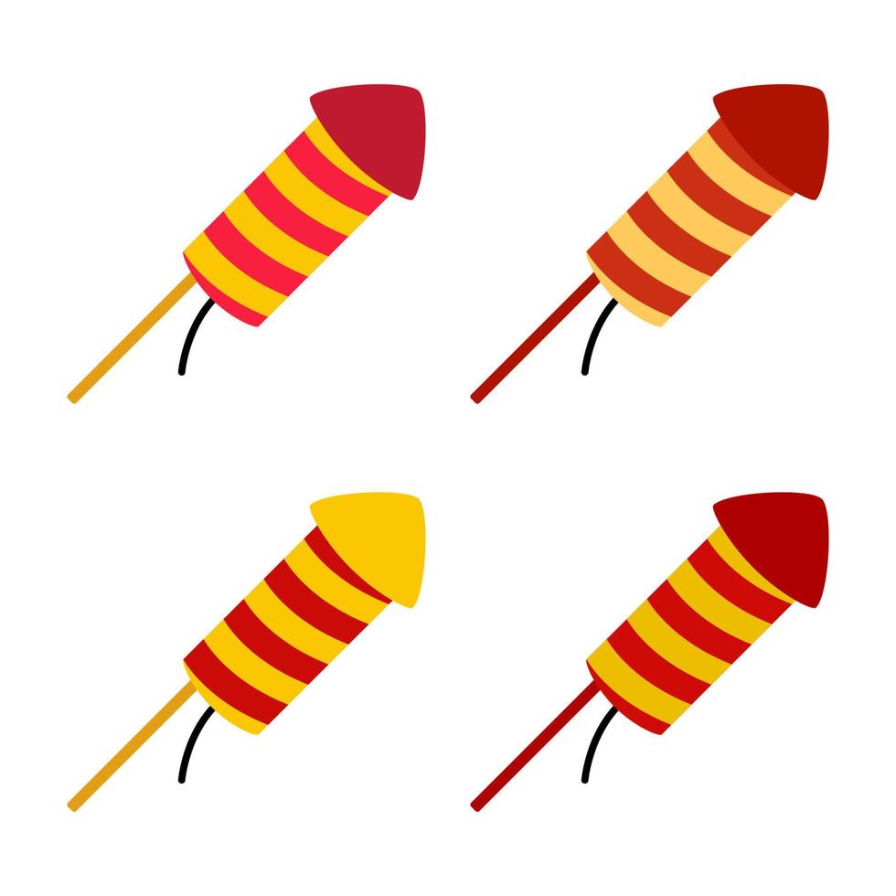 Firecracker in flat style isolated vector