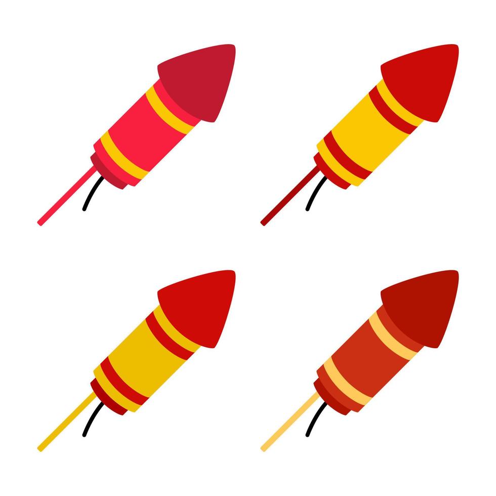 Firecracker in flat style isolated vector