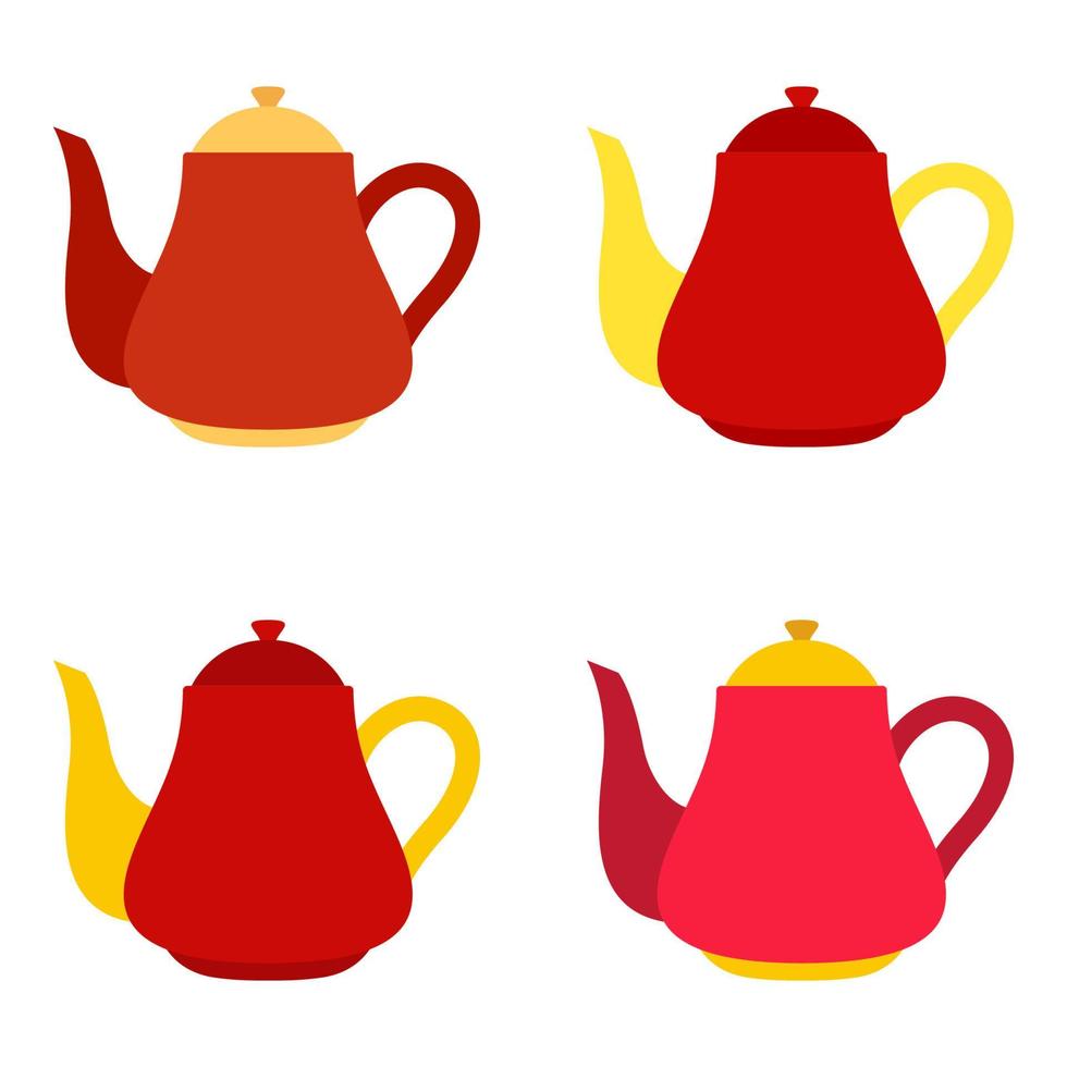 Cute teapot kitchen kawaii style Royalty Free Vector Image