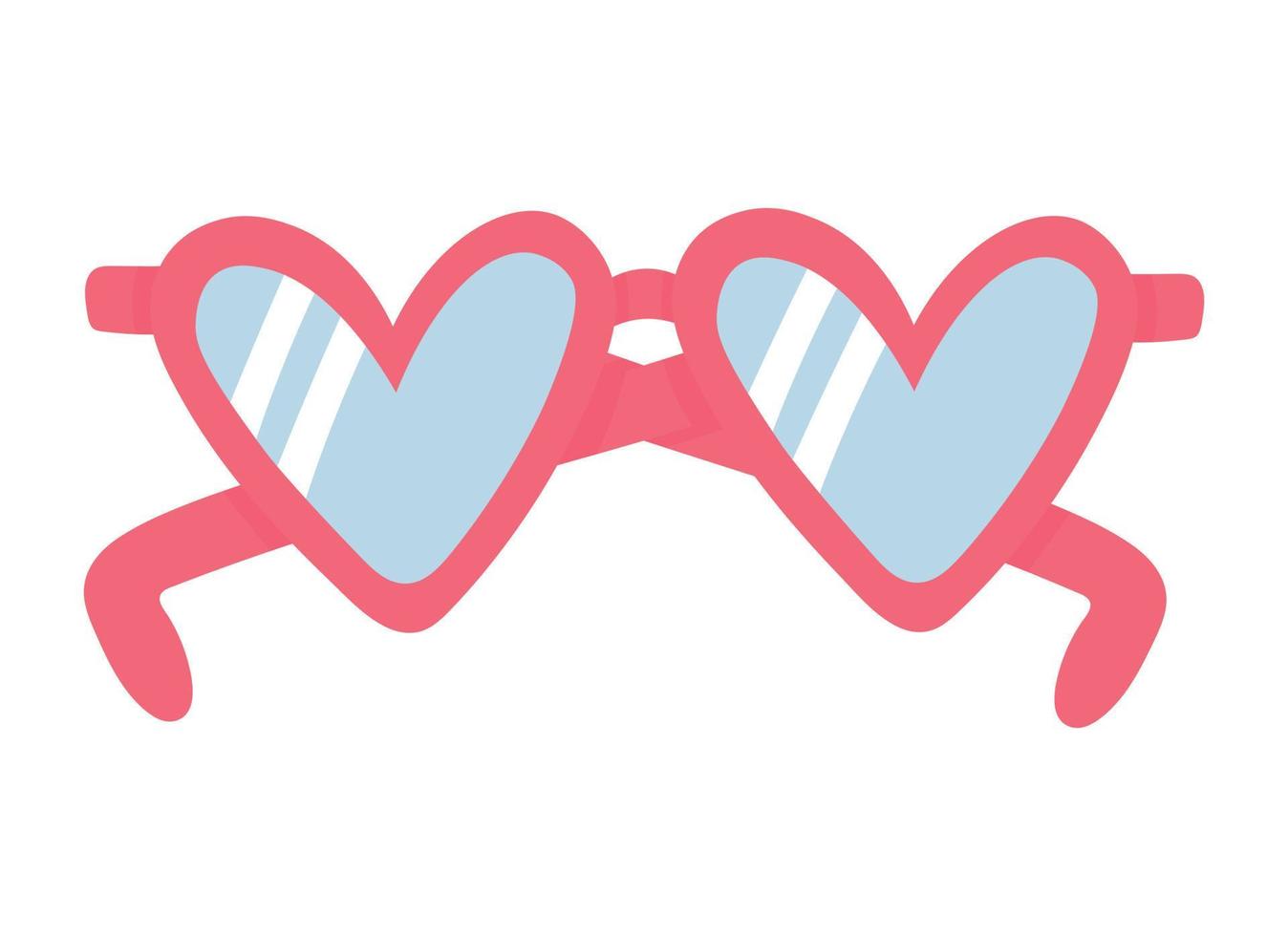 Doodle clipart sunglasses with hearts vector