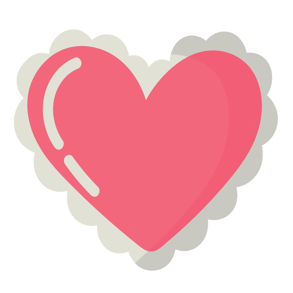Doodle clipart cute heart for decoration vector