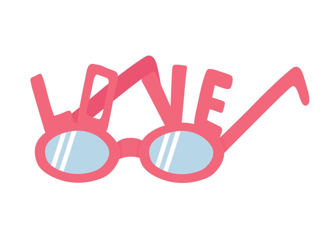 Doodle clipart sunglasses with hearts vector