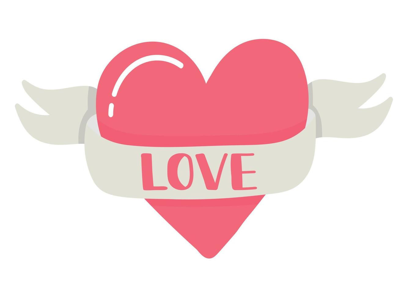 Doodle clipart cute heart for decoration vector