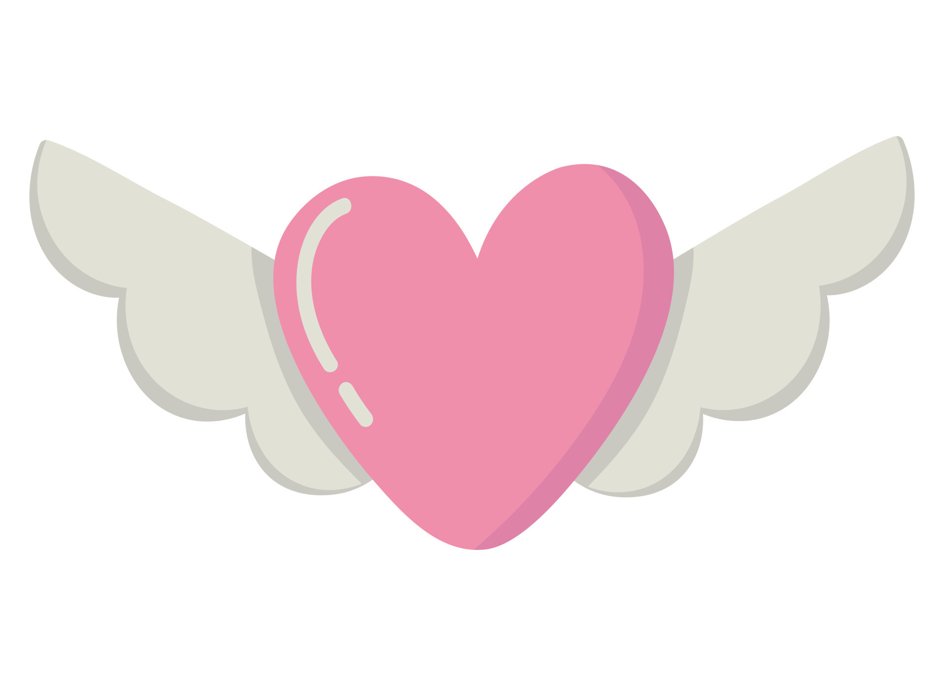 Doodle clipart cute heart with wings 16406277 Vector Art at Vecteezy