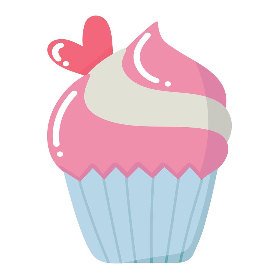 Doodle clipart sweet cake with hearts vector