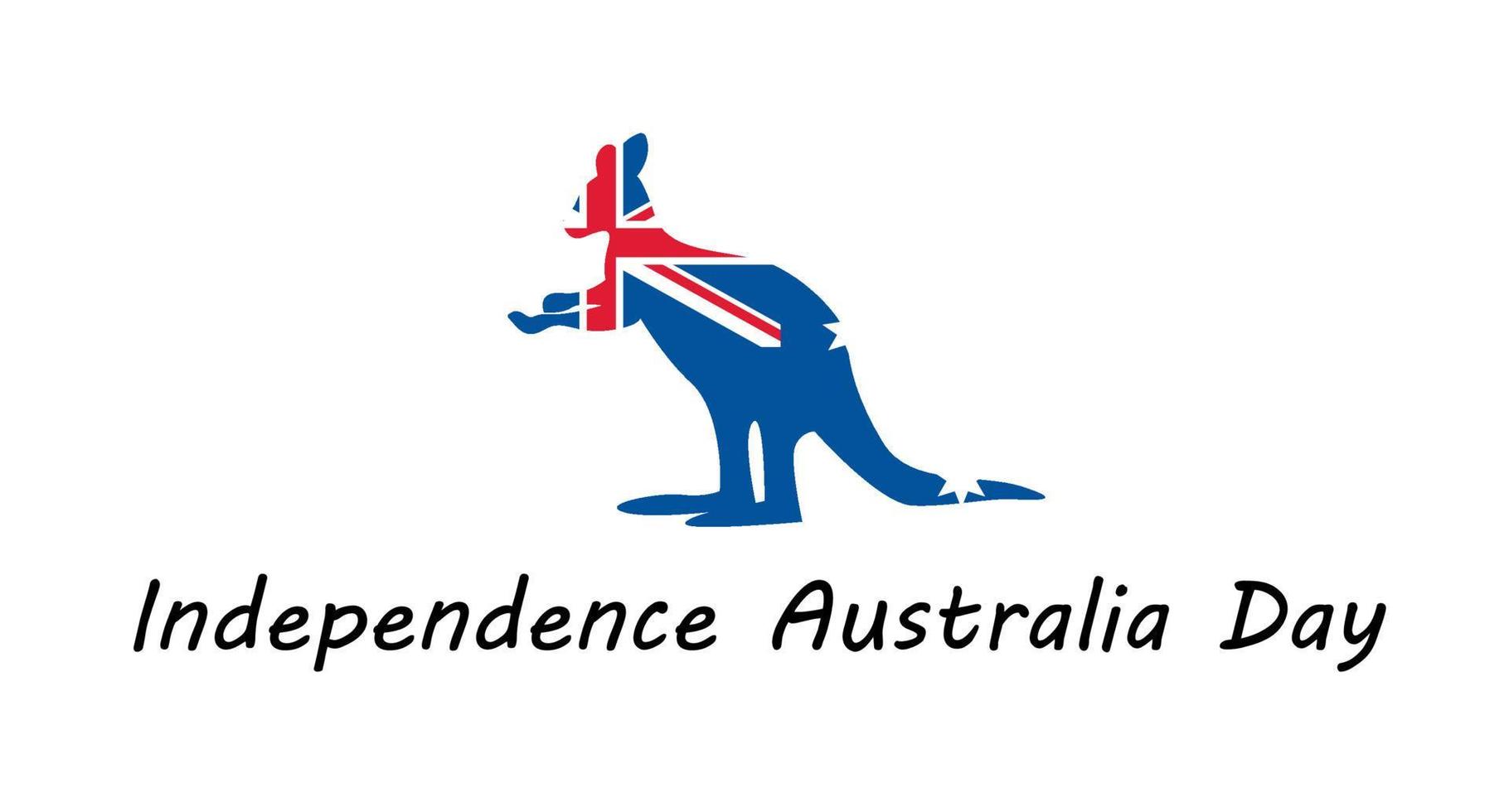 Australia Independence Day with kangaroo. Welcome page vector