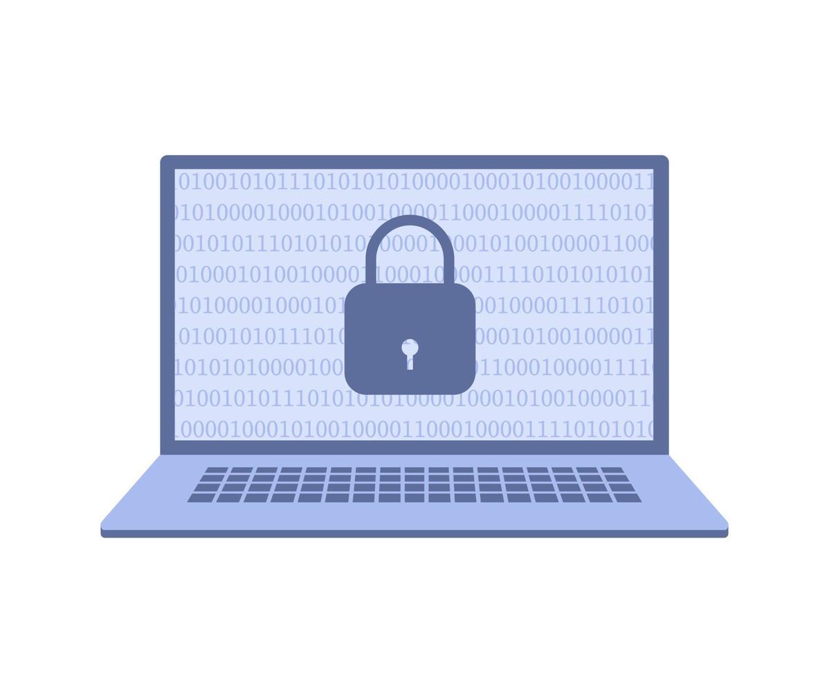 Data protection concept. Network data security vector
