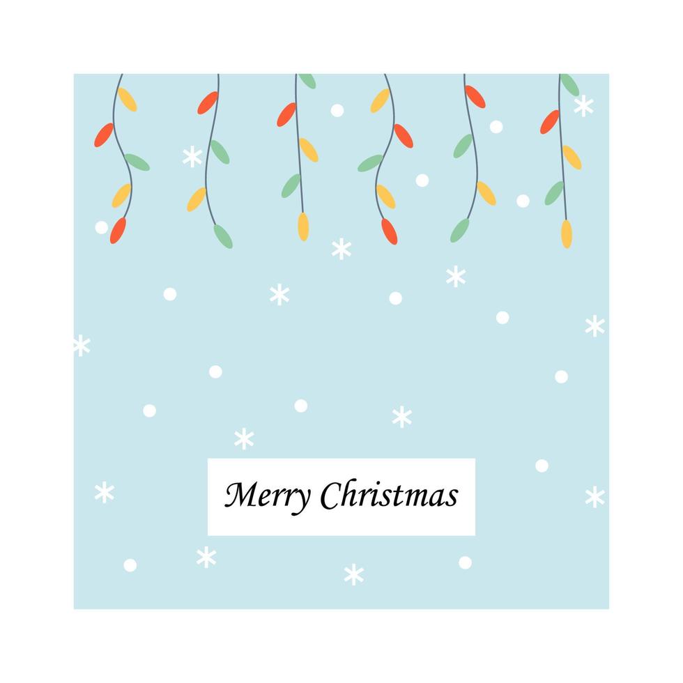 Merry Christmas and a happy new year. Greeting card or poster. Design template with typography for web, social media, print vector