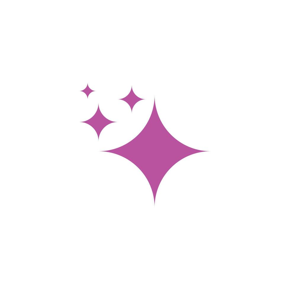 eps10 vector rosa brillante o brillo estrella icono de arte sólido o logotipo aislado sobre fondo blanco. símbolo de estrella brillante o mágica en un estilo moderno y plano simple para el diseño de su sitio web y aplicación móvil