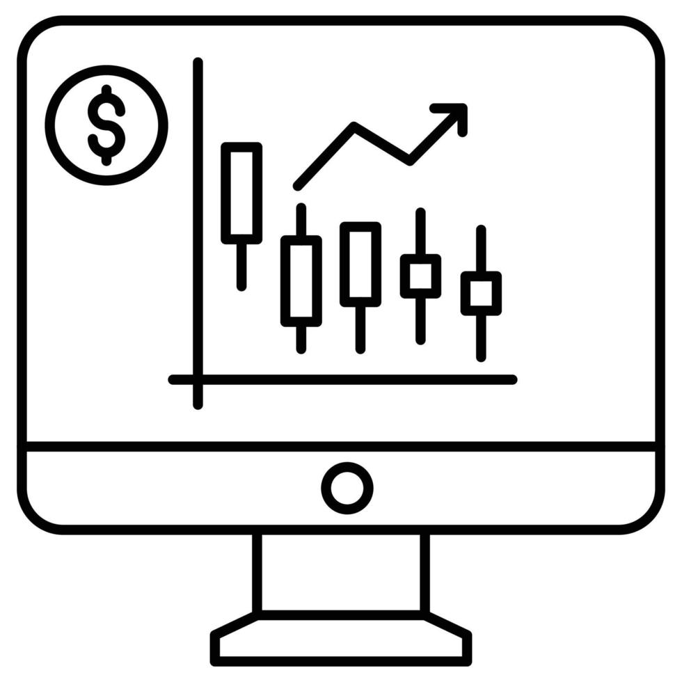 Stock Market Graph Which Can Easily Modify Or Edit vector