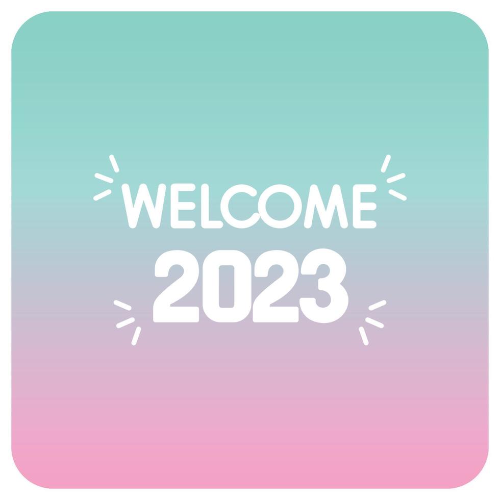 bienvenido 2023 que puede modificar o editar fácilmente vector