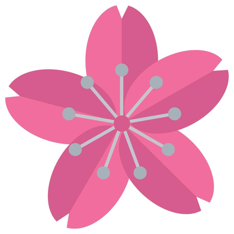 flor de sakura que puede modificar o editar fácilmente vector