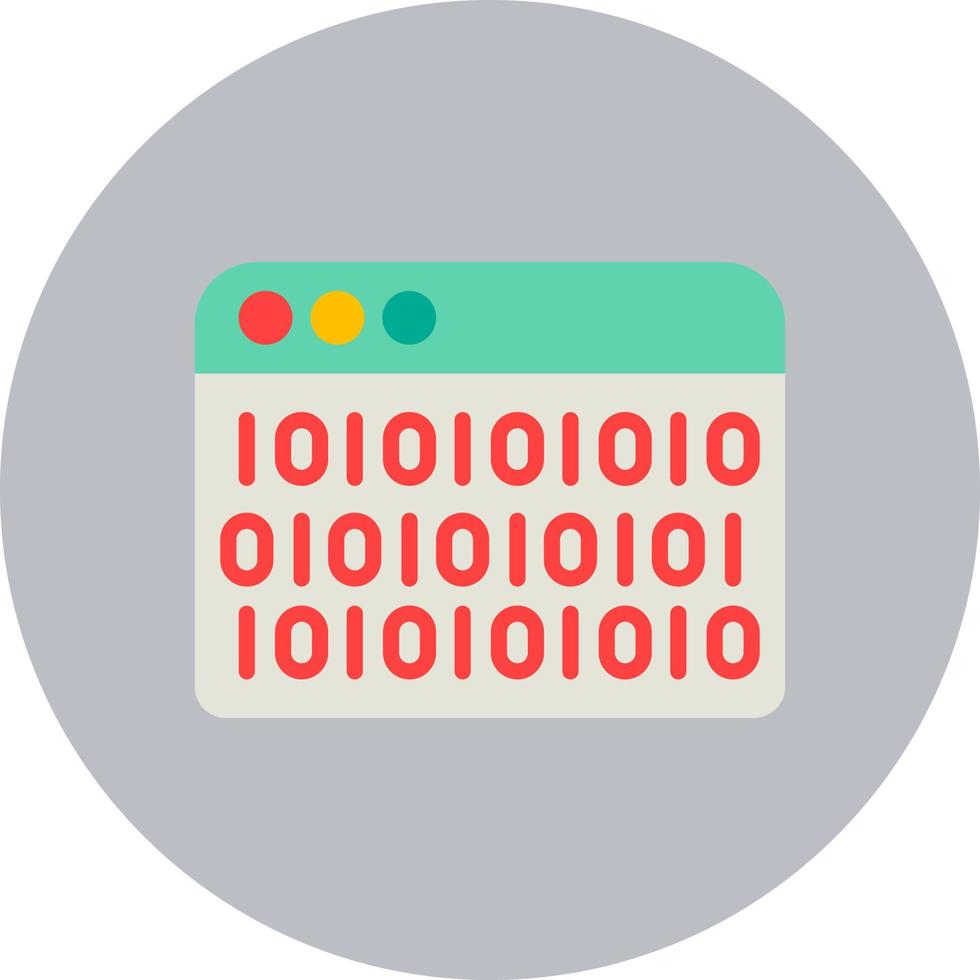 Binary Code Vector Icon