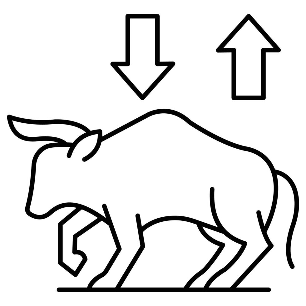 Bull Market Which Can Easily Modify Or Edit vector