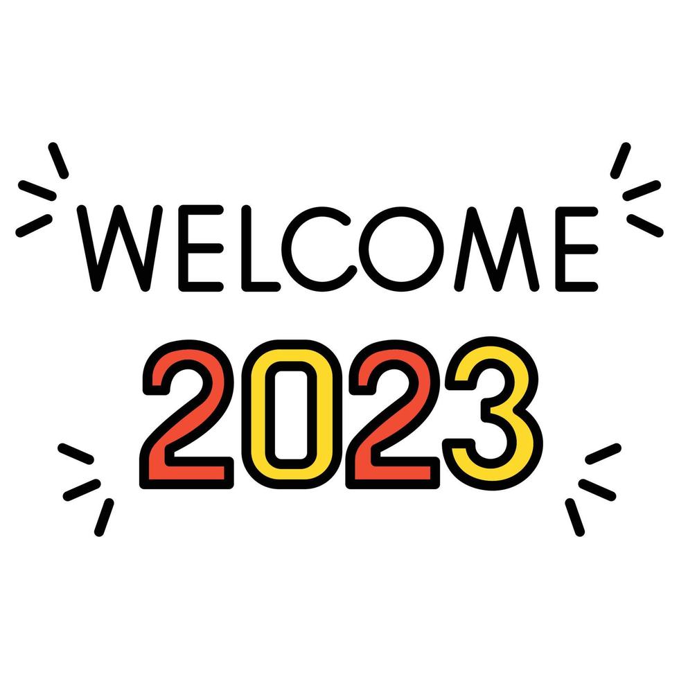 Welcome 2023 Which Can Easily Modify Or Edit vector
