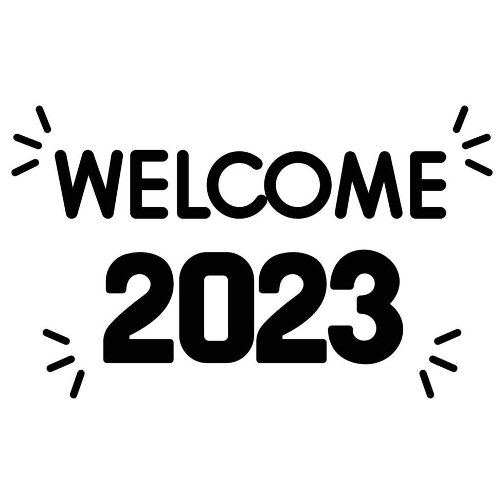 bienvenido 2023 que puede modificar o editar fácilmente vector