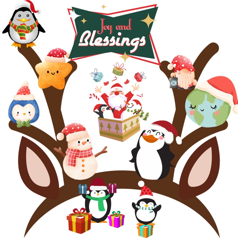 Joy and Blessings Christmas png