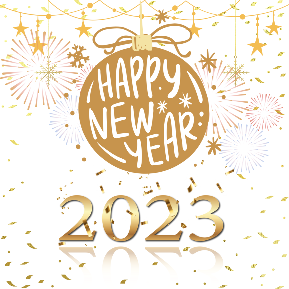 happy new year design png