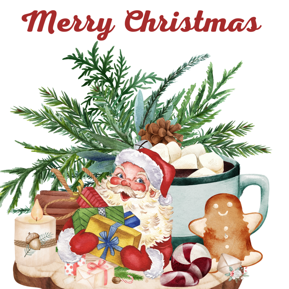 santa christmas design png