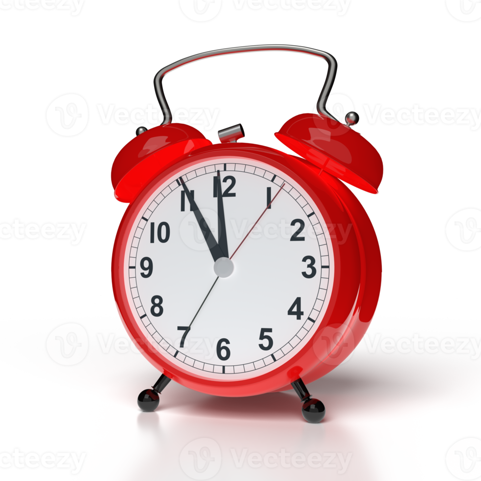 Abstract alarm clock. 3D rendering. png