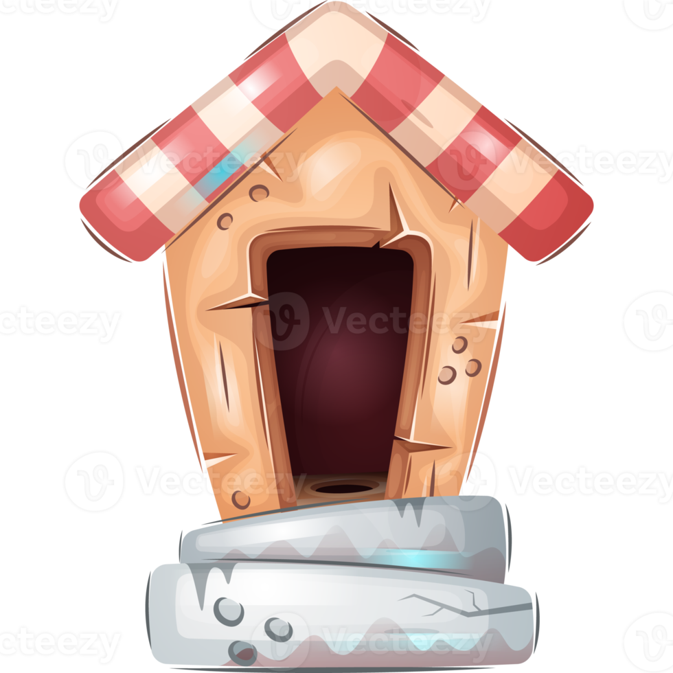 Childish Cartoon Character Wooden Toilet png