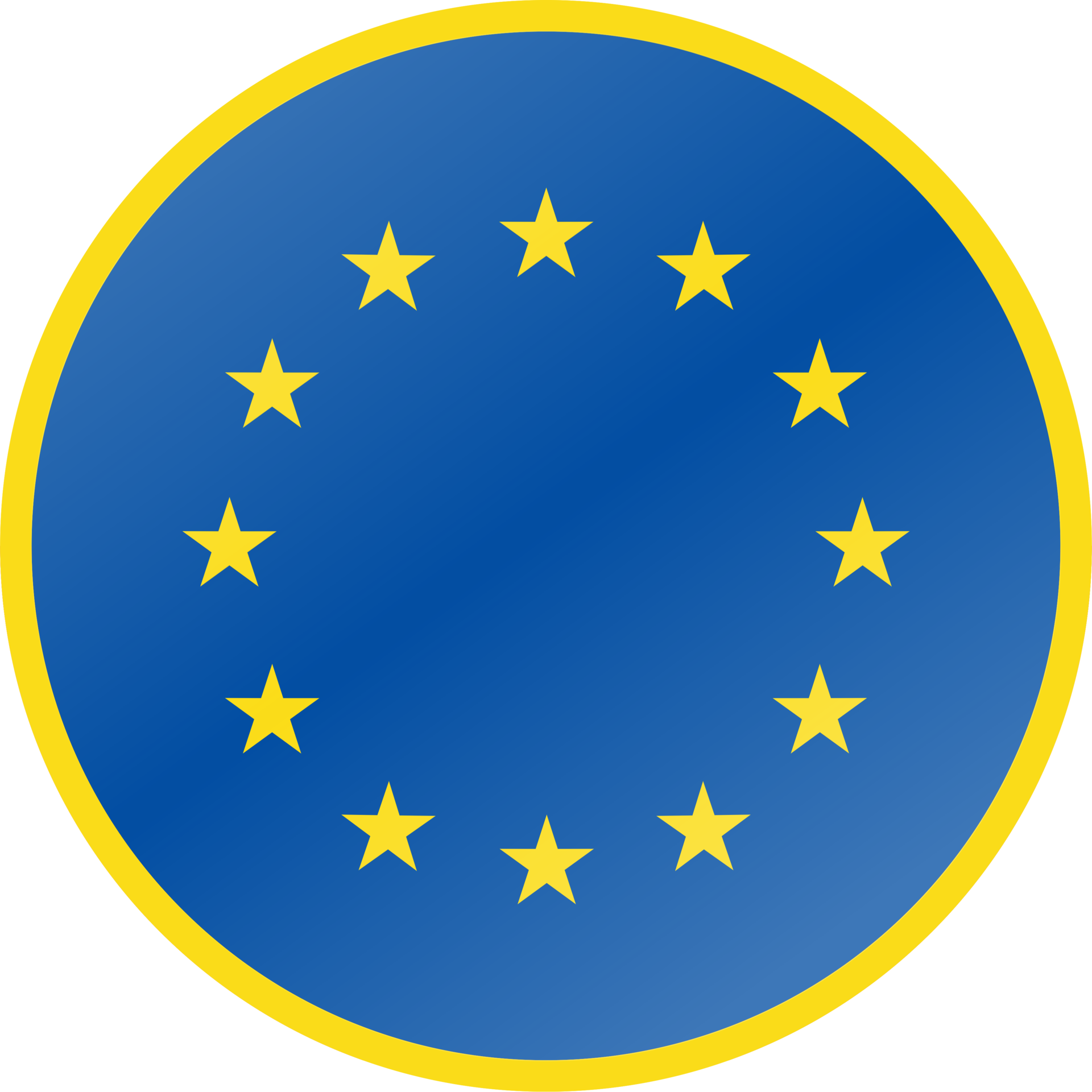 Free european flag illustration with round shape. Great for stickers or