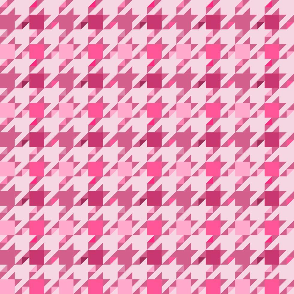 pink seamless geometric pattern with hounds tooth vector