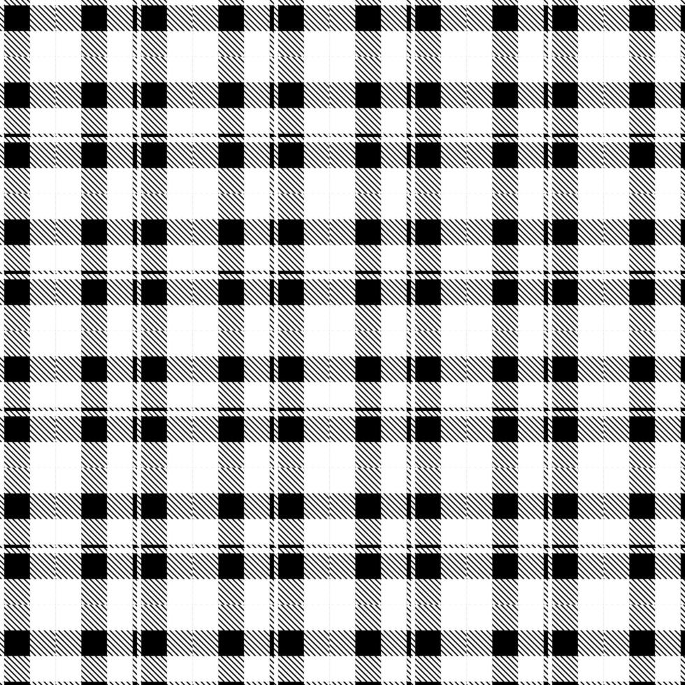 seamless black and white plaid pattern vector