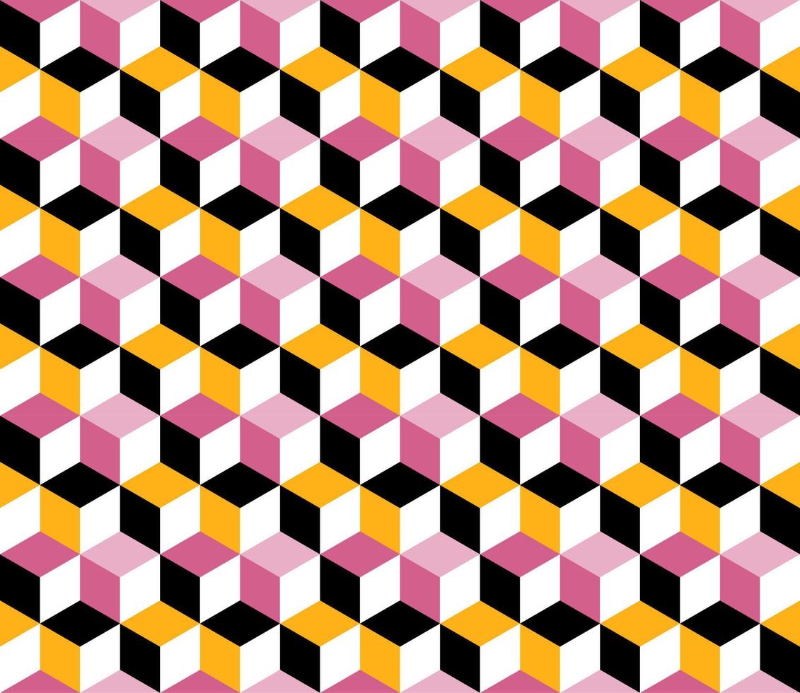 seamless geometric box pattern abstract background vector