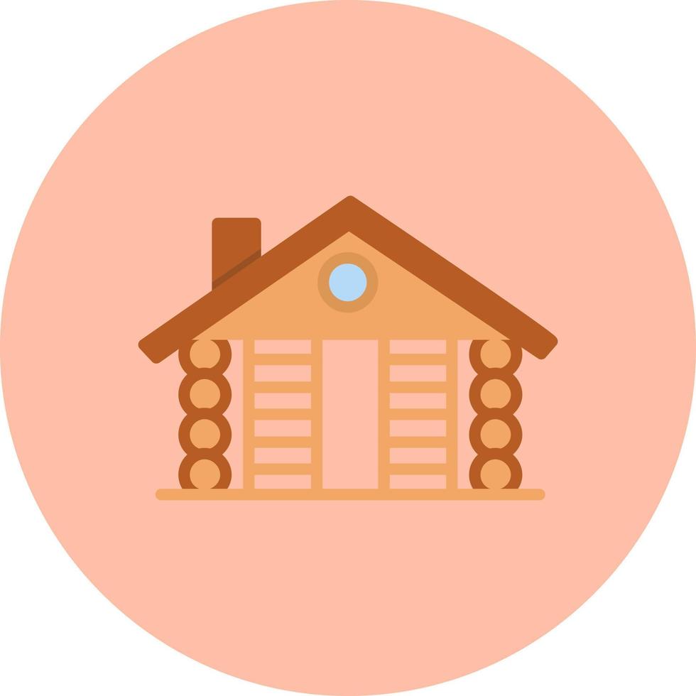 Wooden House Vector Icon