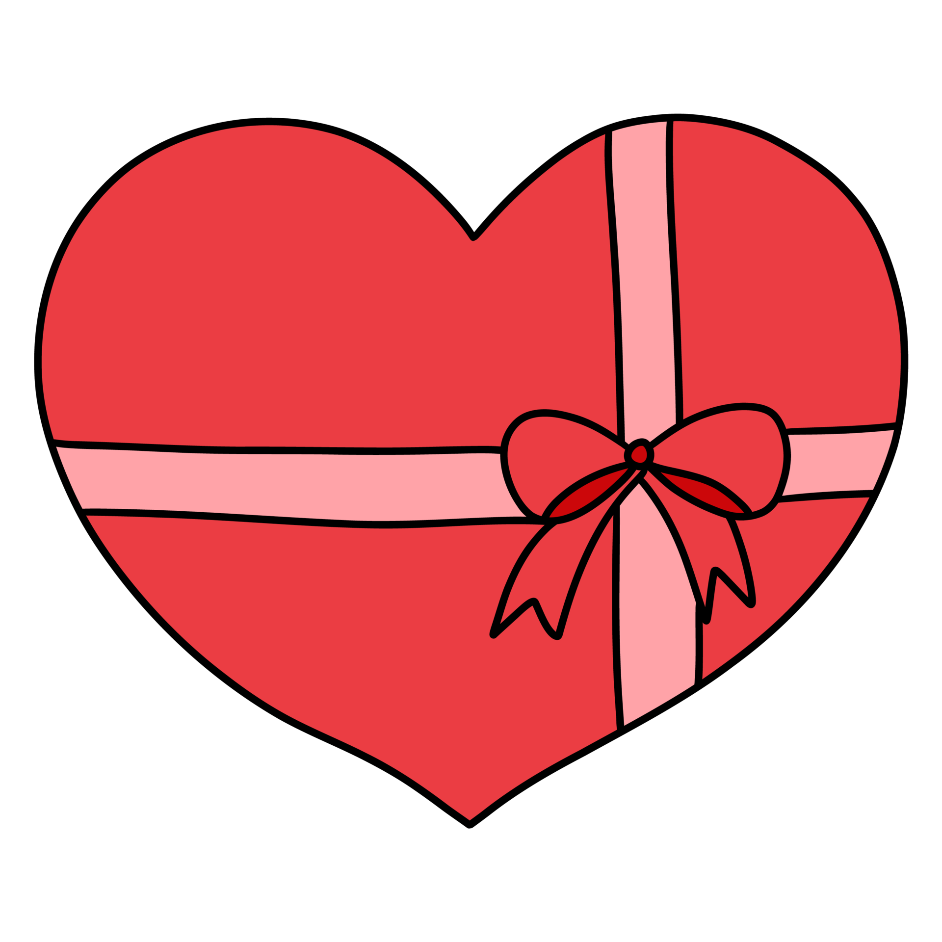 Free heart gift box, heart hand drawn illustration 16407348 PNG with