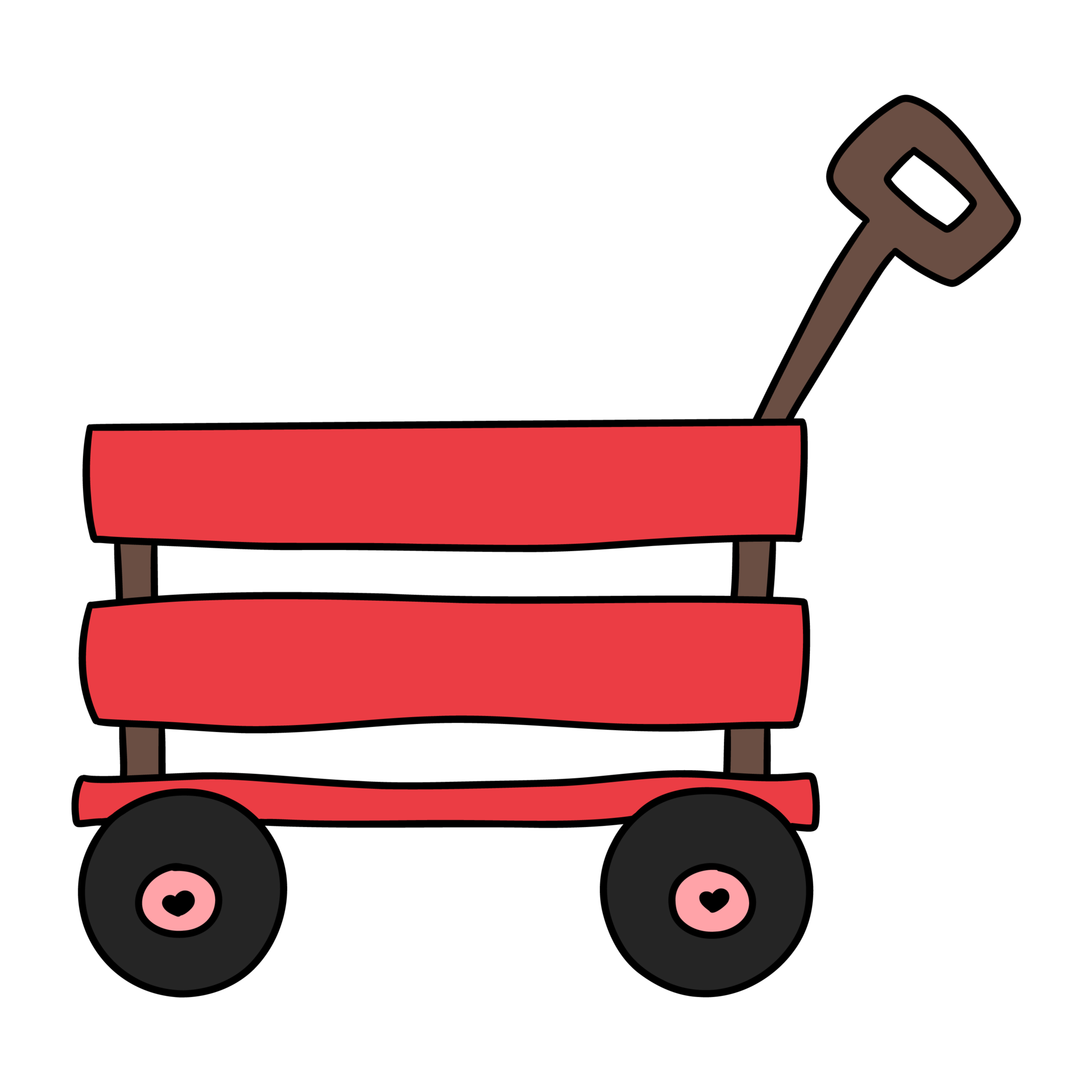 Wooden cart hand drawn 16407385 PNG
