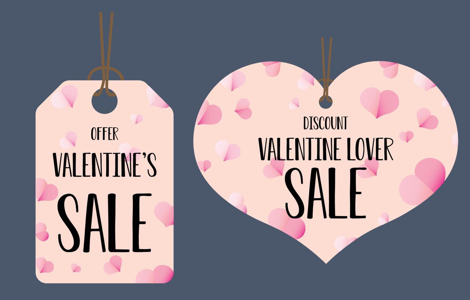 tarjetas de descuento del día de san valentín webset. venta escrita a mano para etiquetas de regalo del 14 de febrero. colección de carteles o etiquetas de oferta pastel. fondos de plantillas de vectores de letras de amor vintage.