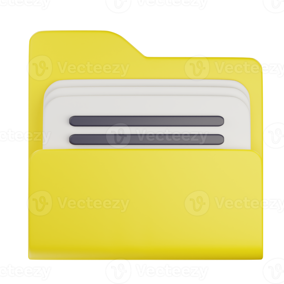 3d document folder icon png