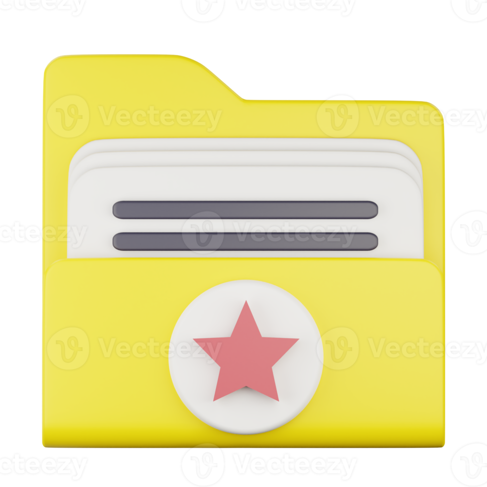 3d favorite folder icon png