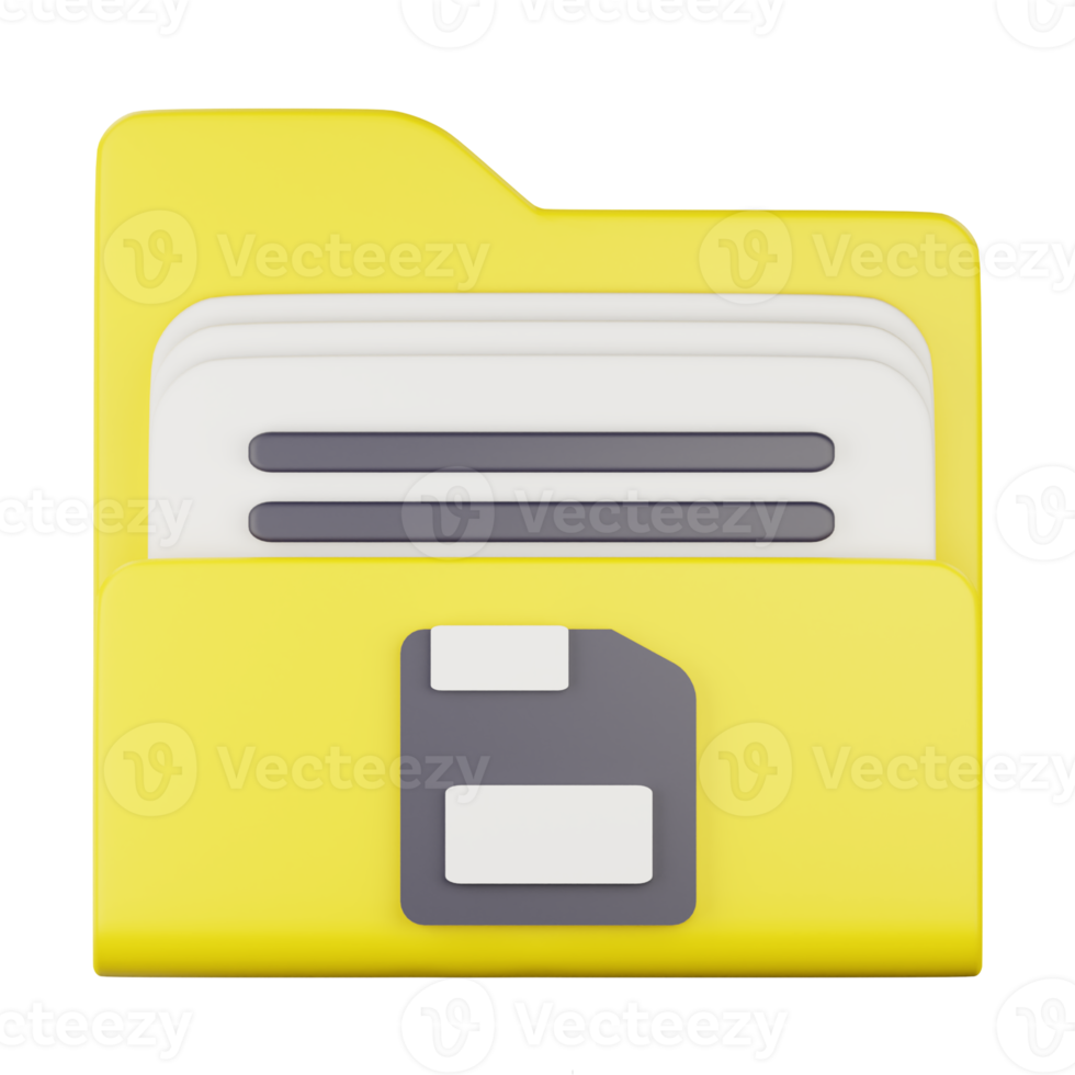 3d save folder icon png