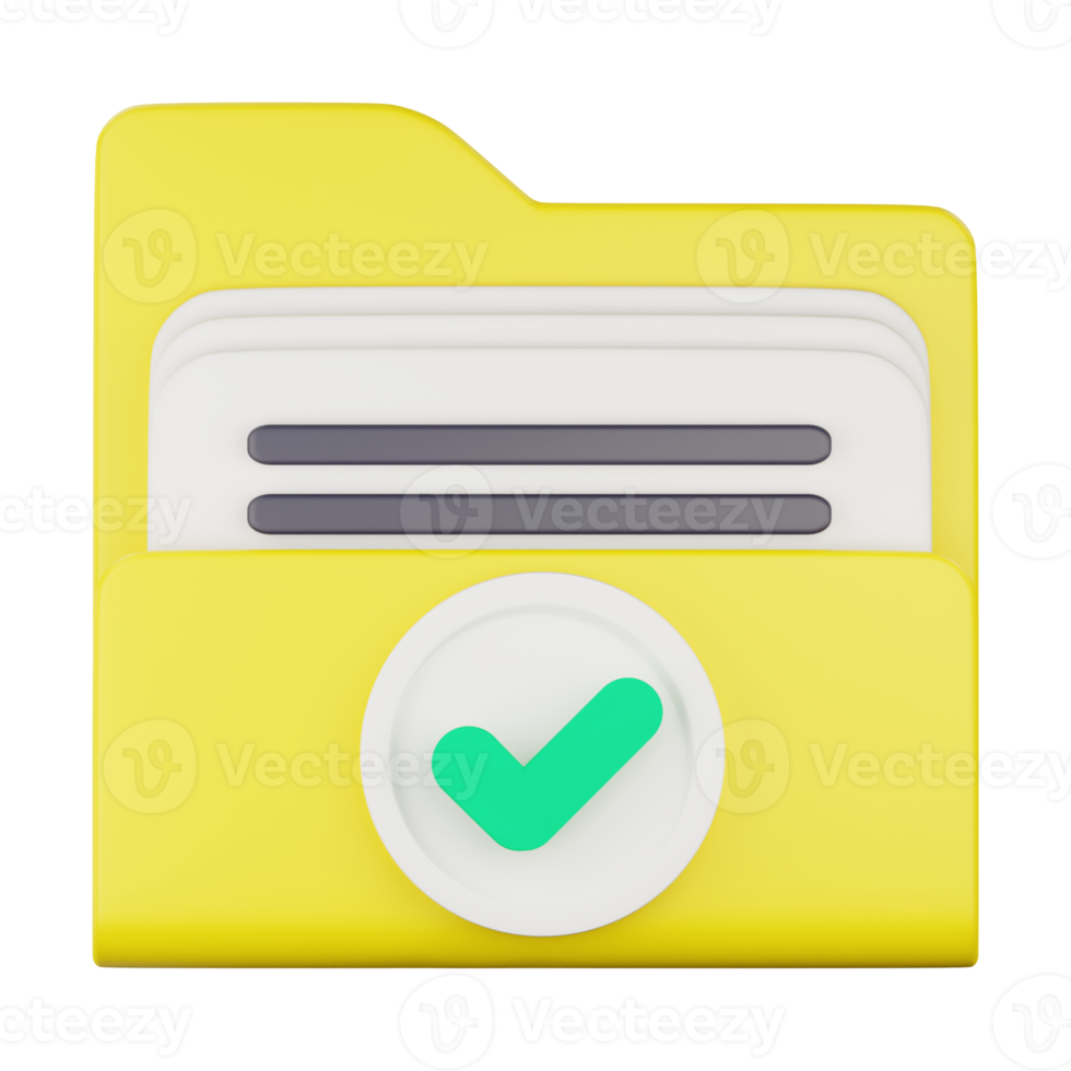 3d verify folder icon png