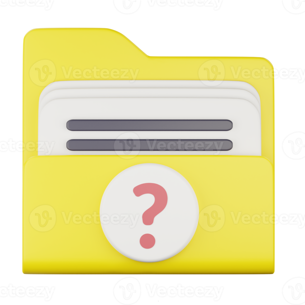 3d unkwon folder icon illustration png