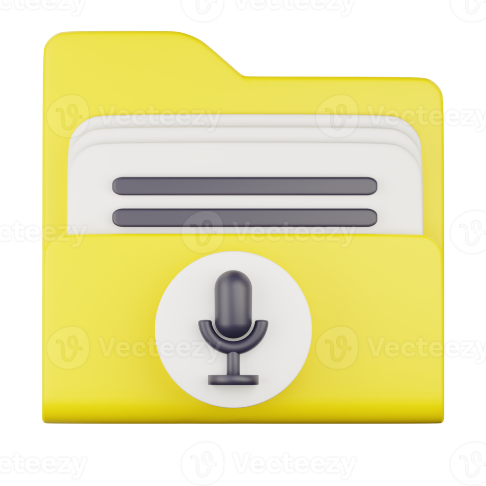 3d record folder icon illustration png