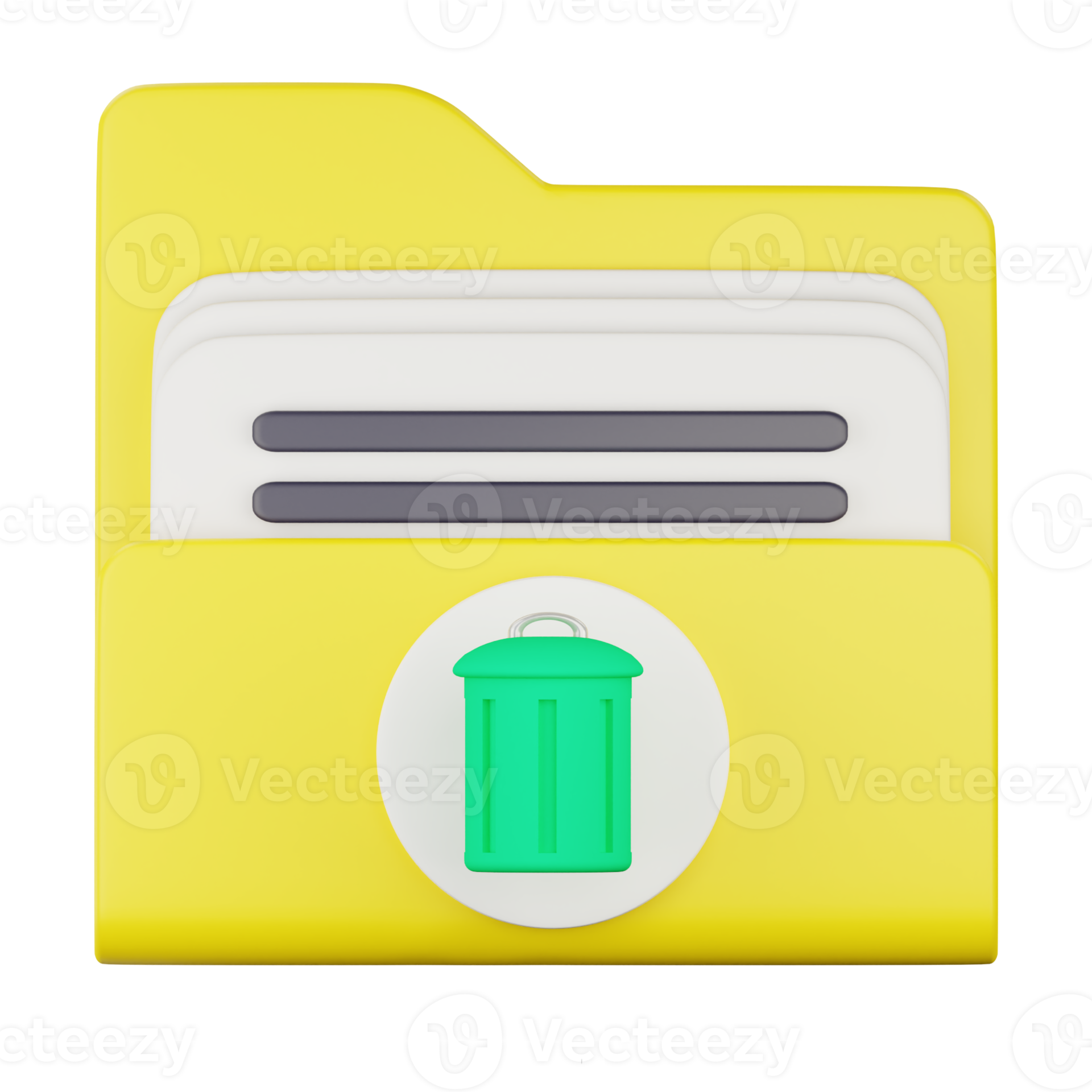 3d recycle bin folder icon 16407449 PNG