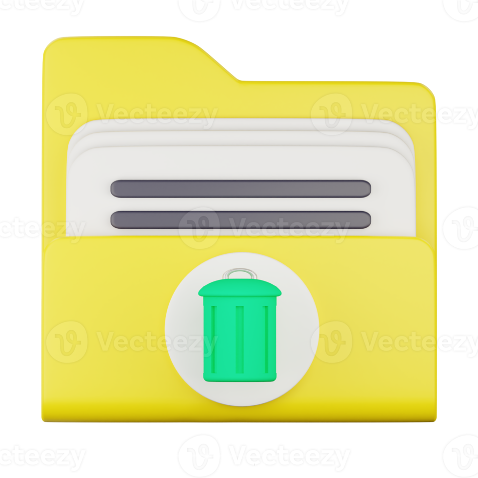 3d recycle bin folder icon png