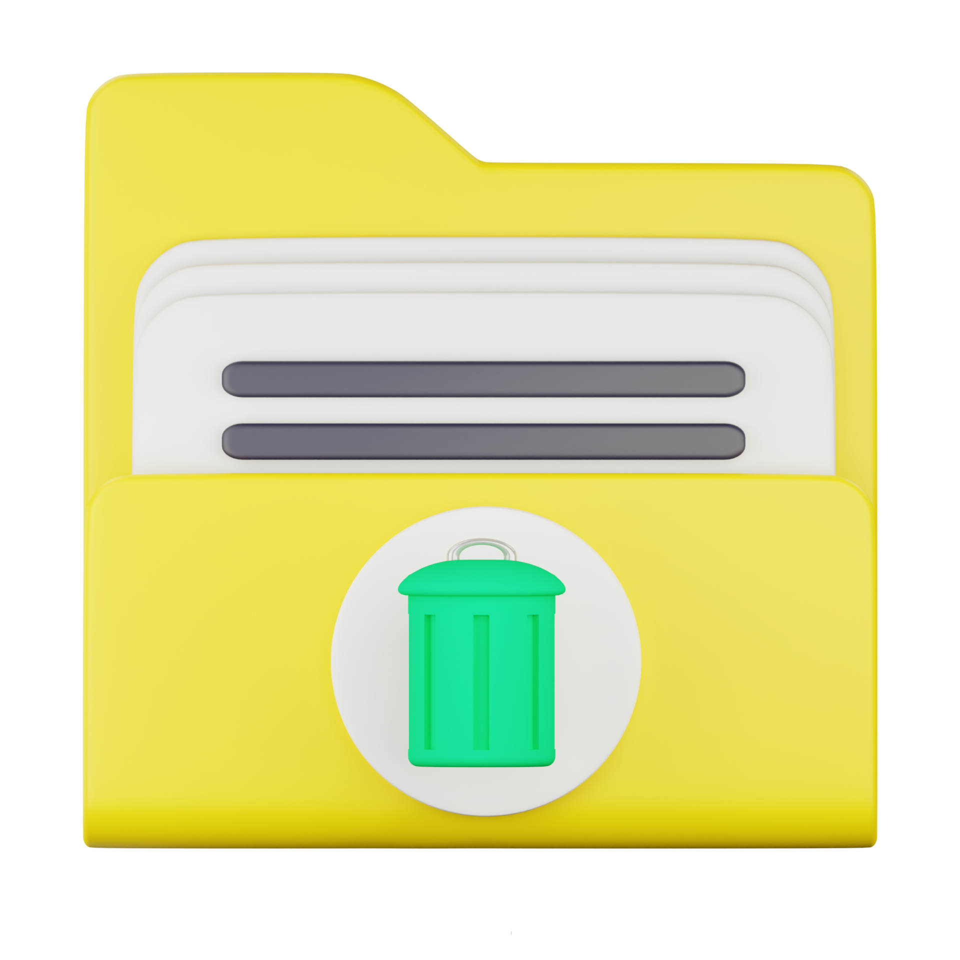 3d recycle bin folder icon 16407449 PNG